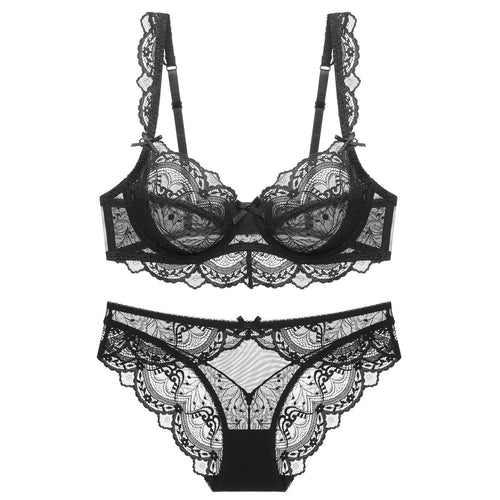 Sexy Transparent Small Lace Bra set for Women